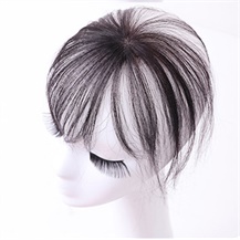 Dark Brown One Clip on Hairpiece with 3D fringe Hair Topper For Woman