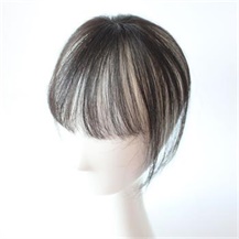 Natural Black One Clip on Thick Hairpiece with 3D fringe Hair Topper For Woman