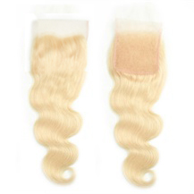10 inches Lace Frontal Closure #613(Bleach Blonde) Human Hair Extensions Body Wave
