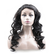 18 inches 360 Natural Black Loose Wave Full lace Human closure wig