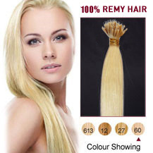 16 inches White Blonde(#60) Nano Ring Hair Extensions