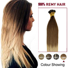 16 inches Ombre #12/20 50S Stick Tip Human Hair Extensions Straight