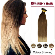 18" Ombre #12/20 50s Nano Ring Human Hair Extensions