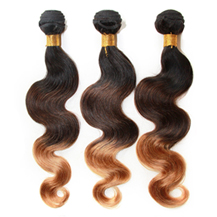 3 set bundle #1B/4/27 Ombre Body Wave Indian Remy Hair Wefts 24/26/28 Inches