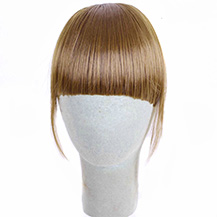Neat Bang With Human Hair On The Temples Golden Brown 1 Piece
