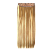 24 inches Golden Mixed(#12/613) One Piece Clip In Synthetic Hair Extensions