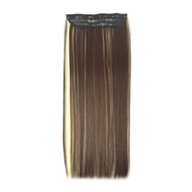 24 inches Brown Blonde(#4/613) One Piece Clip In Synthetic Hair Extensions