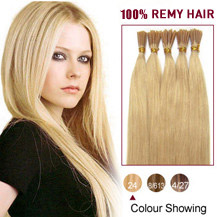 18 inches Ash Blonde (#24) 50S Stick Tip Human Hair Extensions