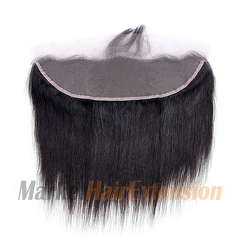 14  13*4 Transparent Lace Frontal Closure #1B Natural Black  Human Hair Extensions Straight