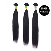 3Pcs/Lot Mixed Length 10" 12" 14" Natural Black Brazilian Virgin Hair Wefts