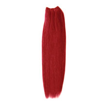 24" Red Straight Indian Remy Hair Wefts
