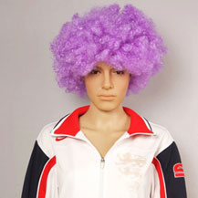 Fashionable Wig For Sports Curly Purple