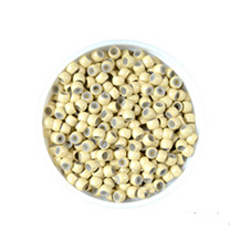 500pcs Blonde Nano Rings With Silicone for Hair Extensions